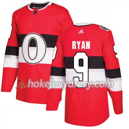 Pánské Hokejový Dres Ottawa Senators Bobby Ryan 9 Červená 2017-2018 Adidas Classic Authentic